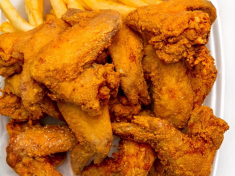 5 PC Whole Wings /w Fries
